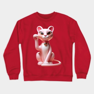 Pink Panther Maneki Neko Crewneck Sweatshirt